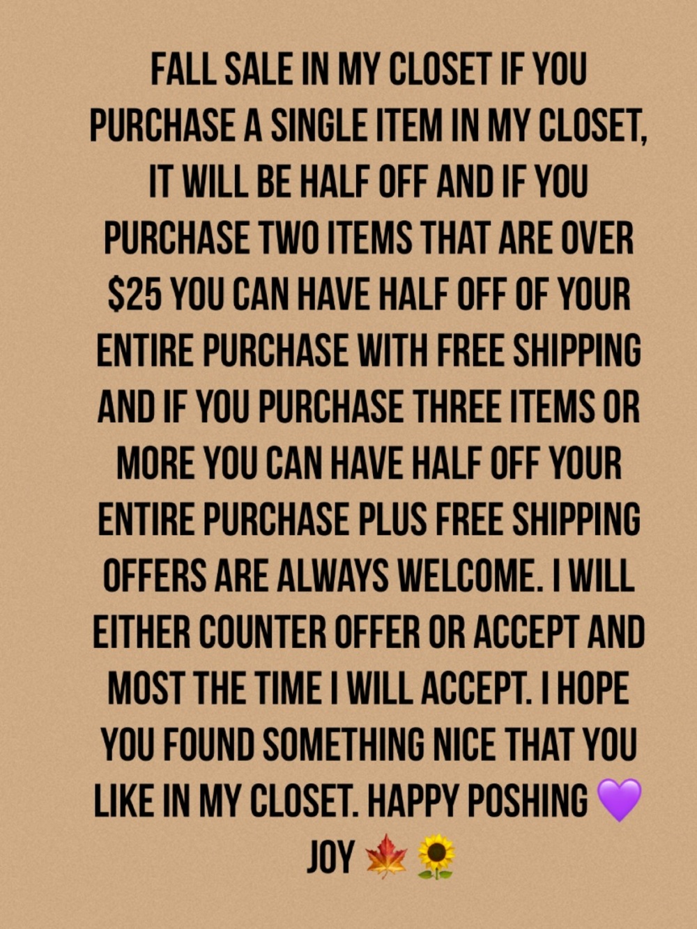 FALL SALE IN MY CLOSET